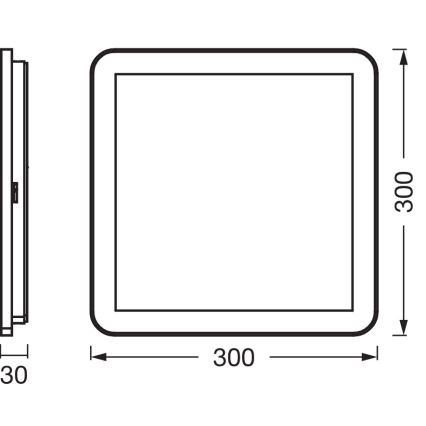 Osram - ORBIS DISC LED kylpyhuoneen kattovalaisin 22W/230V 3000/4000K 30x30 cm IP44 valkoinen