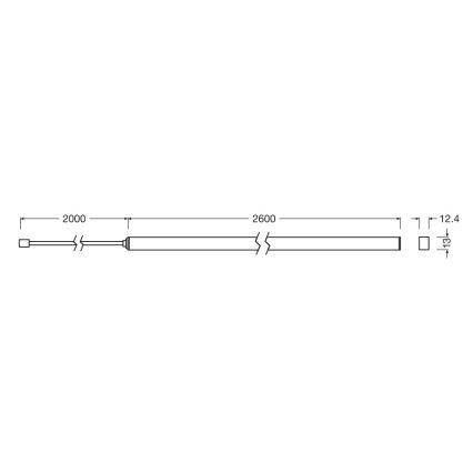 Osram - Laajennussarja himmennettävälle LED-nauhalle FLEX ACOUSTIC 2,6m LED/24W/24V