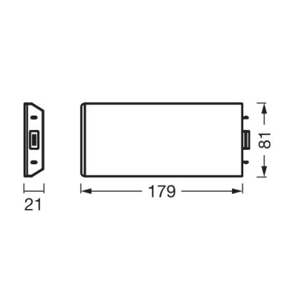 Osram - Laajennussarja LED-alakaappivalaisimelle UNDERCABINET LED/3,85W/36V 3000K 8,1x17,9 cm musta