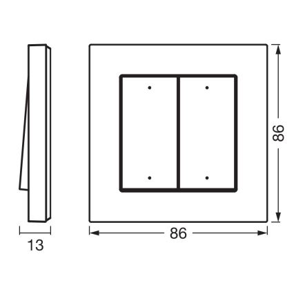 Osram - Langaton 4-painikkeinen SMART+ Wi-Fi-kytkin, 5 V