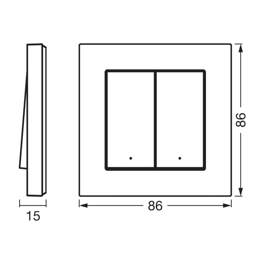 Osram - Langaton kaksipainikkeinen SMART+ 5V Wi-Fi-kytkin