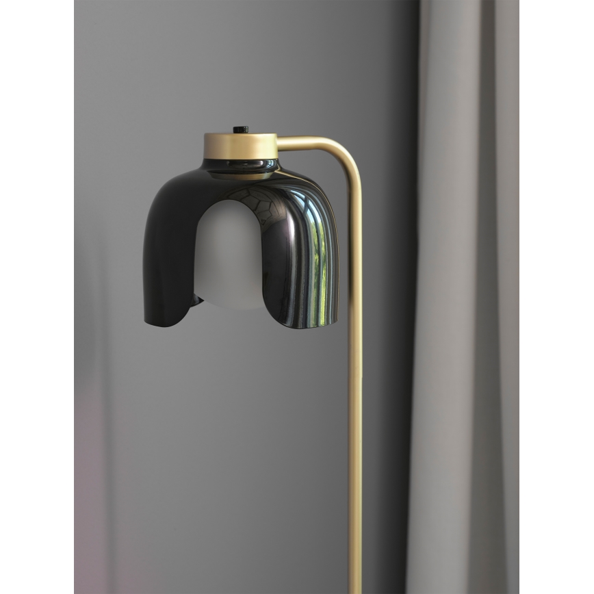 Osram - Lattiavalaisin DECOR COROLLE 1xE27/15W/230V musta/kulta