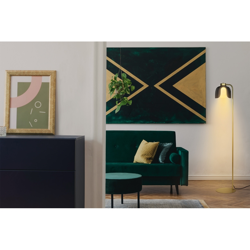 Osram - Lattiavalaisin DECOR COROLLE 1xE27/15W/230V musta/kulta