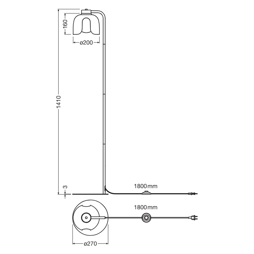 Osram - Lattiavalaisin DECOR COROLLE 1xE27/15W/230V punainen