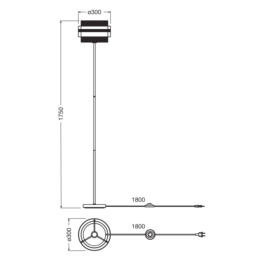 Osram - Lattiavalaisin DECOR HORNET 1xE27/10W/230V musta/kultainen
