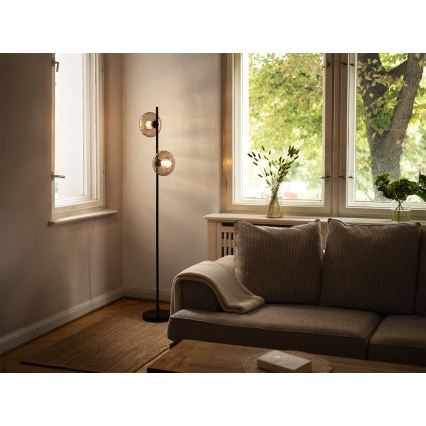 Osram - Lattiavalaisin DECOR SMOKE 2xE14/12W/230V musta/savunharmaa