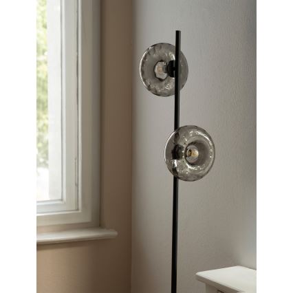 Osram - Lattiavalaisin DECOR SMOKE 2xE14/12W/230V musta/savunharmaa