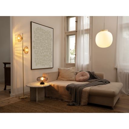 Osram - Lattiavalaisin GOLD GLASS 2xE14/12W/230V kultainen/savunbeige