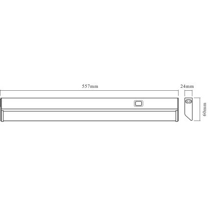Osram - LED alakaappivalaisin LINEAR LED/10W/230V 3000K 55,7 cm hopea