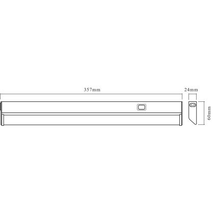 Osram - LED alakaappivalaisin LINEAR LED/6W/230V 3000K 35,7 cm hopea