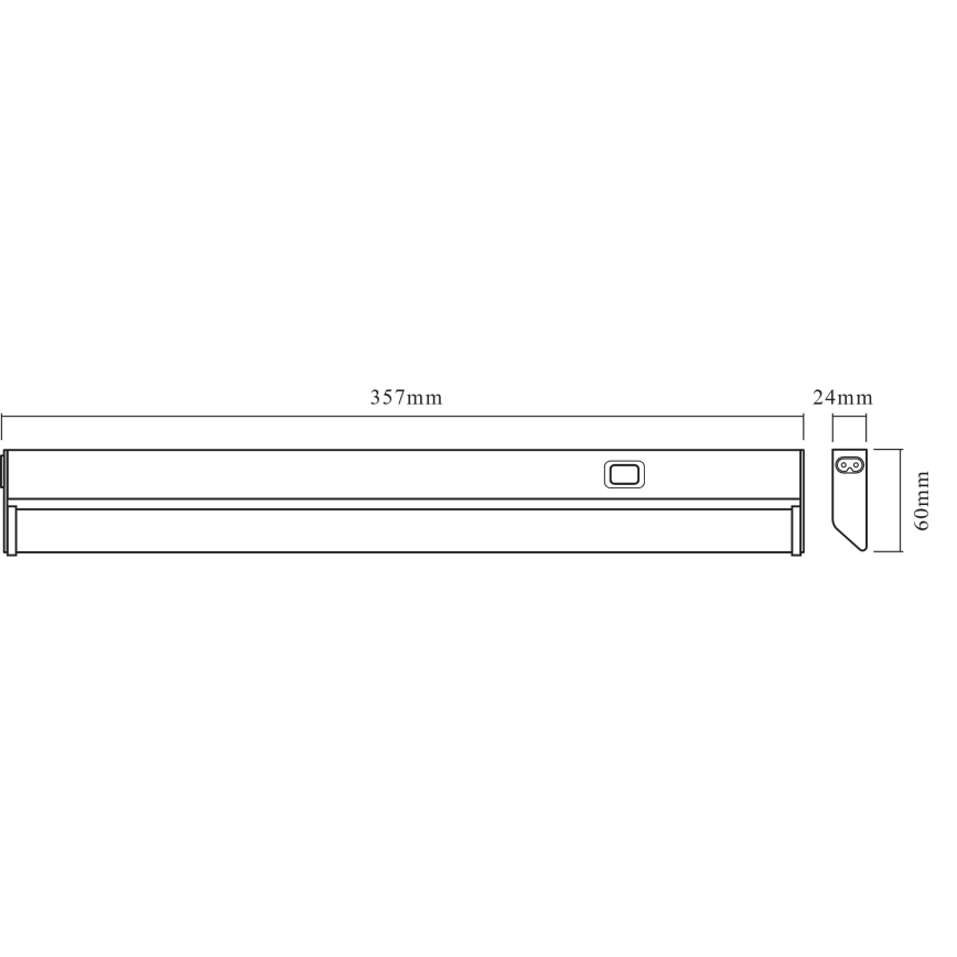 Osram - LED alakaappivalaisin LINEAR LED/6W/230V 3000K 35,7 cm hopea