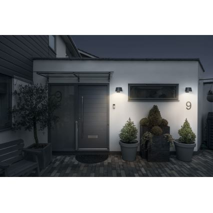 Osram - LED-aurinkoseinävalaisin anturilla ENDURA STYLE LED/10,1W/4,2V 2000 mAh IP54 antrasiitti