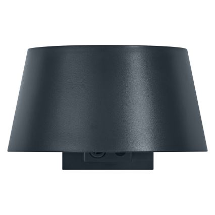 Osram - LED-aurinkoseinävalaisin anturilla ENDURA STYLE LED/10,1W/4,2V 2000 mAh IP54 antrasiitti
