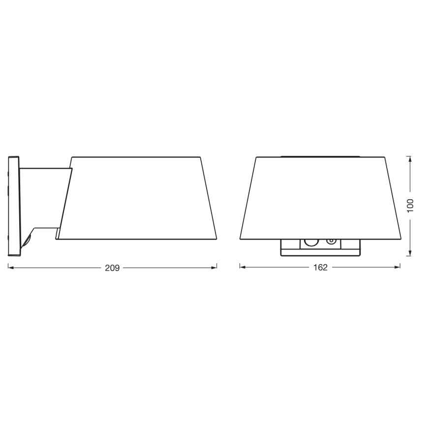 Osram - LED-aurinkoseinävalaisin anturilla ENDURA STYLE LED/10,1W/4,2V 2000 mAh IP54 antrasiitti