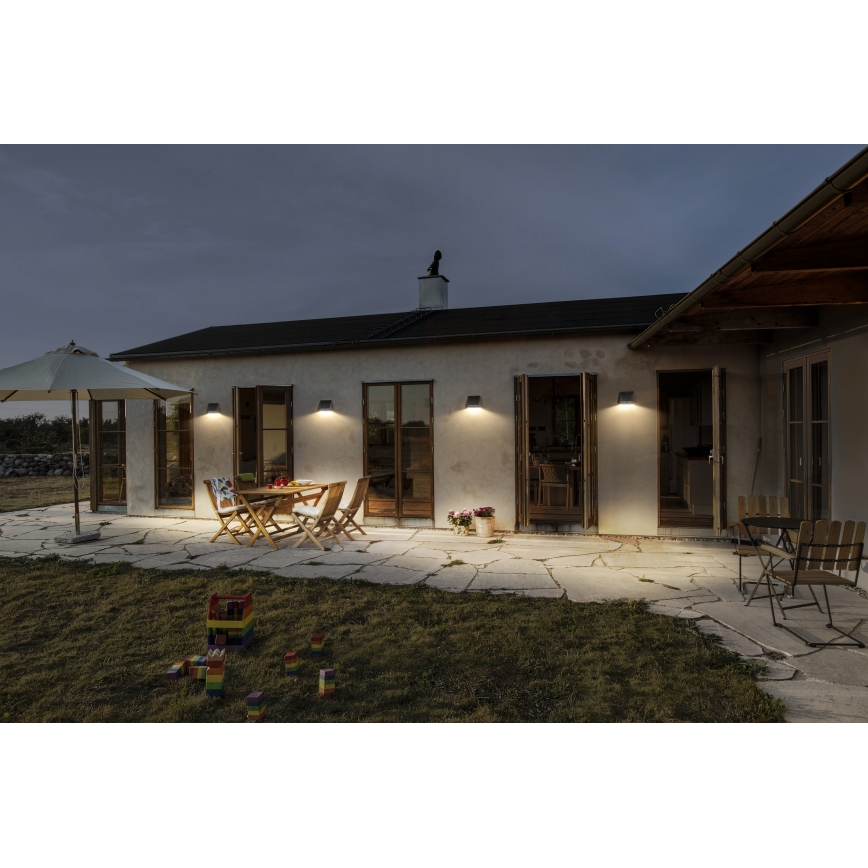 Osram - ENDURA STYLE aurinkokäyttöinen LED-seinävalaisin anturilla LED/10,2W/4,2V 2000 mAh IP54 antrasiitti