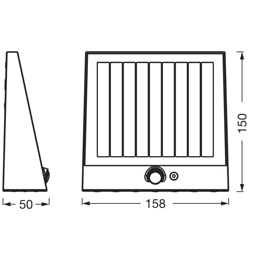 Osram - ENDURA STYLE aurinkokäyttöinen LED-seinävalaisin anturilla LED/10,2W/4,2V 2000 mAh IP54 antrasiitti