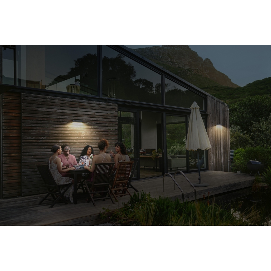 Osram - Aurinkokennolla varustettu LED-seinävalaisin anturilla ENDURA STYLE LED/12,4W/4,2V 2000 mAh IP54 antrasiitti