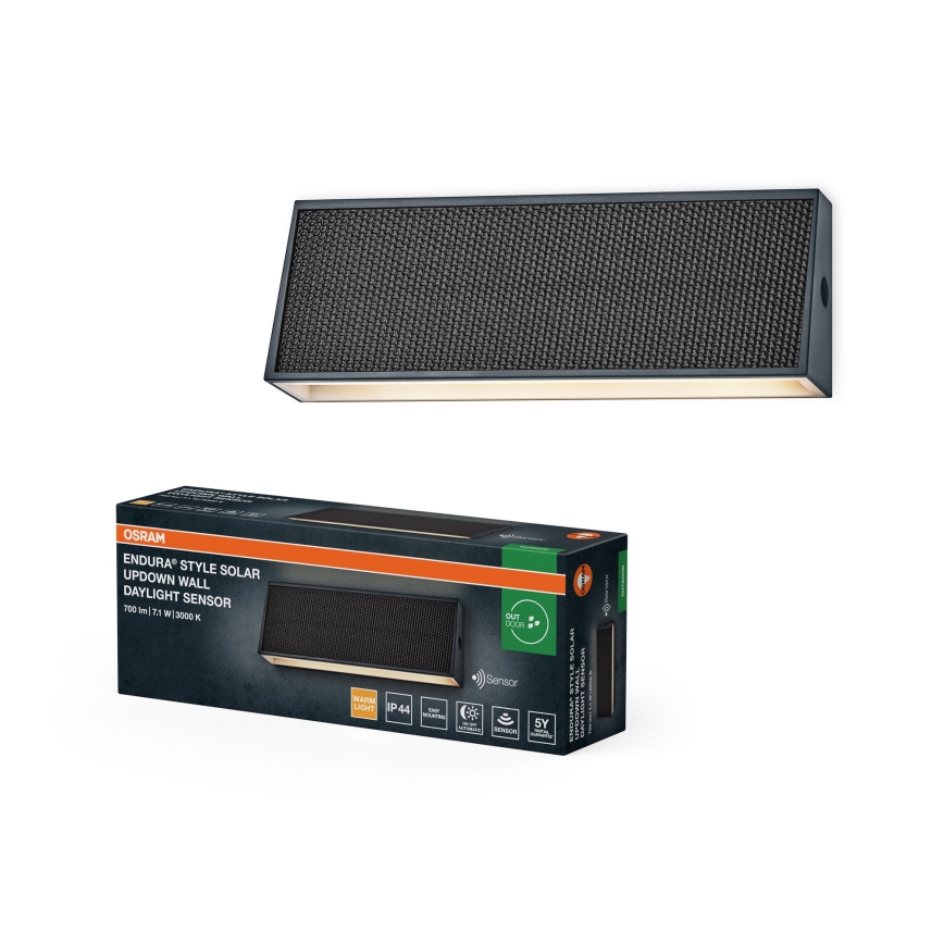 Osram - himmennettävä LED-aurinkoseinävalaisin ENDURA STYLE LED/7,1W/4,2V 2000 mAh IP44 antrasiitti