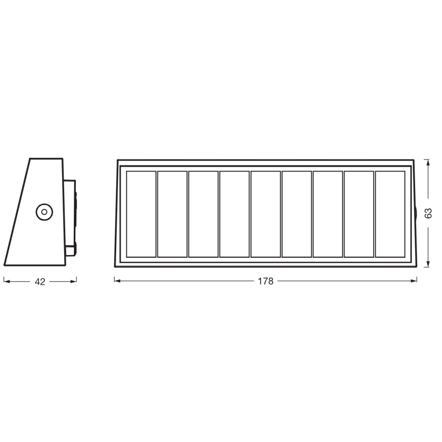 Osram - himmennettävä LED-aurinkoseinävalaisin ENDURA STYLE LED/7,1W/4,2V 2000 mAh IP44 antrasiitti