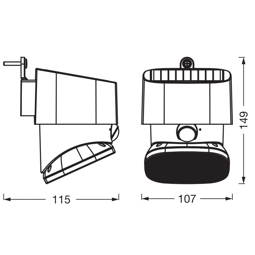 Osram - LED-aurinkokennolla varustettu seinävalaisin tunnistimella ENDURA STYLE LED/10,3W/4,2V 2000 mAh IP54 antrasiitti
