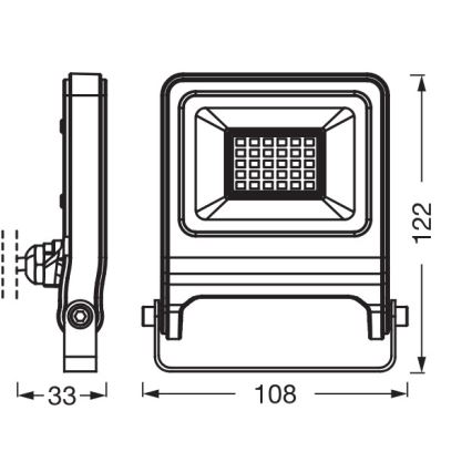 Osram - LED-heijastin ENDURA LED/20W/230V 4000K IP65