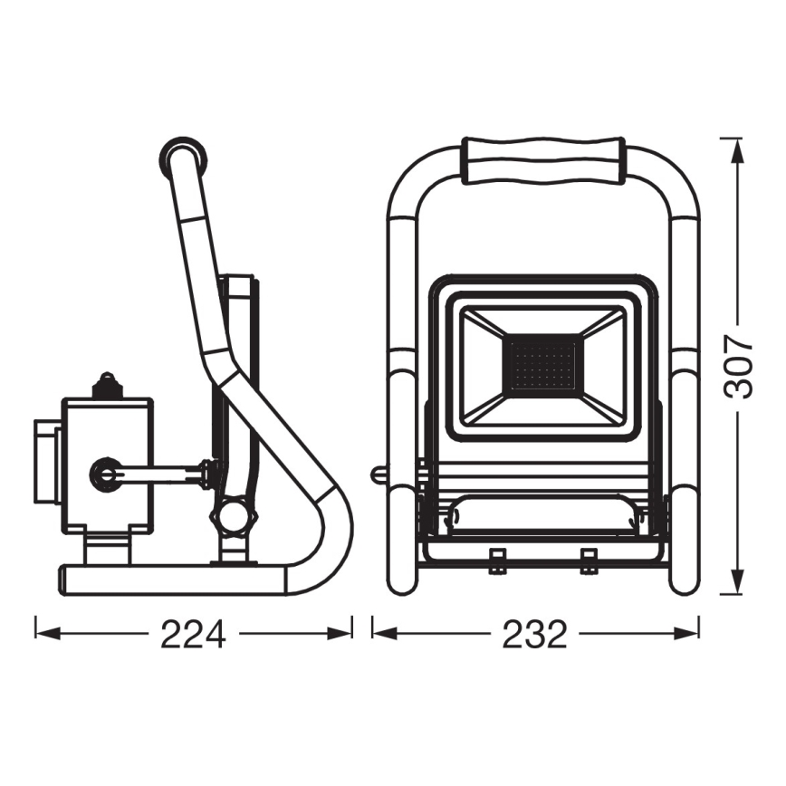 Osram - LED-heijastin jalustalla R-STAND LED/30W/230V 4000K P44 oranssi