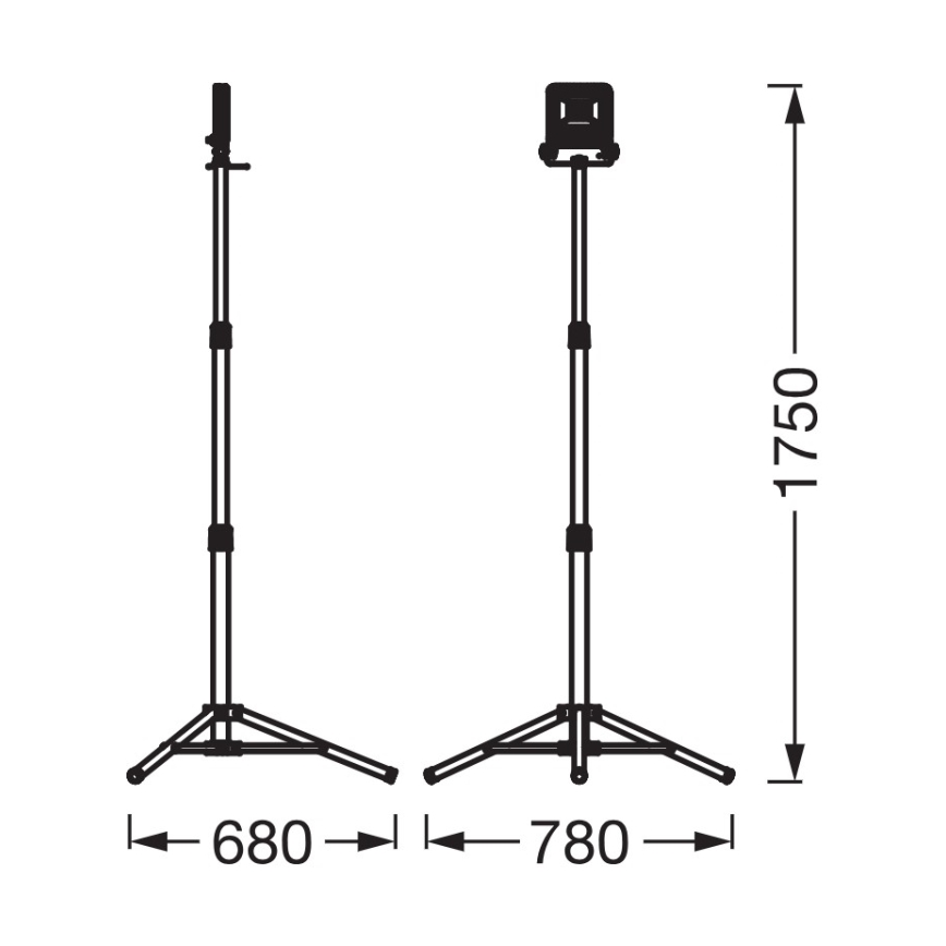 Osram - LED-heijastin jalustalla TRIPOD LED/30W/230V 4000K IP65 oranssi