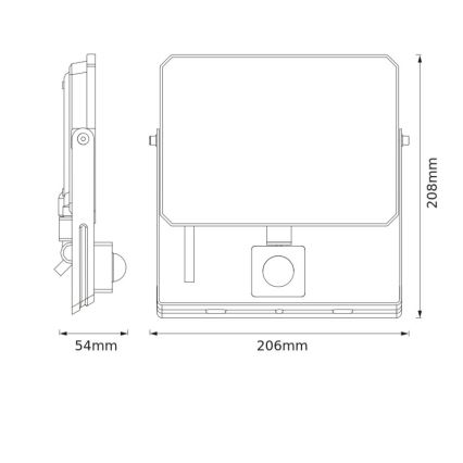 Osram - LED-valonheitin liiketunnistimella ja hämäräkytkimellä FLOODLIGHT LED/50W/230V 6500K IP65 musta
