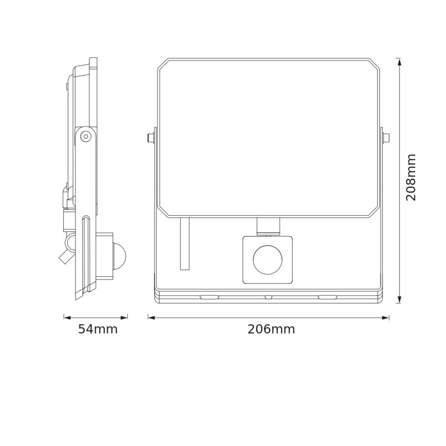 Osram - LED-valonheitin liiketunnistimella ja hämäräkytkimellä FLOODLIGHT LED/50W/230V 6500K IP65 musta