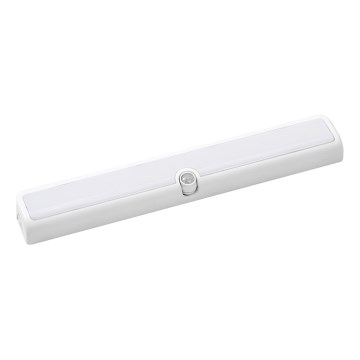 Osram - LED-himennettävä alakaappivalaisin liiketunnistimella ja hämäräkytkimellä LINEAR LED/3,8W/5V/3xAA 3000K 30 cm valkoinen