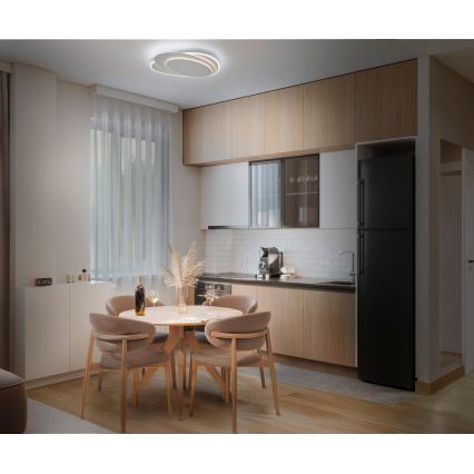 Osram - Himmennettävä LED-kattovalaisin ORBIS LAYERS LED/50W/230V 2600-6000K 36x49 cm valkoinen + kaukosäädin