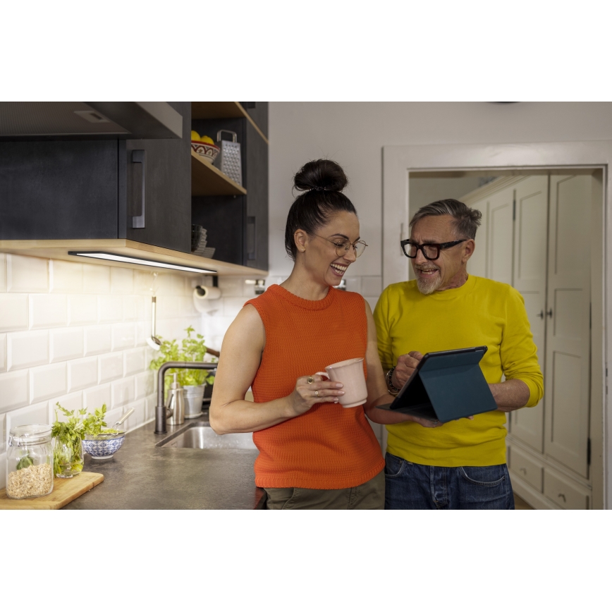 Osram - himmennettävä LED-alakaappivalaisin liiketunnistimella UNDERCABINET LED/5W/230V 3000/4000/6500K 10x30 cm musta