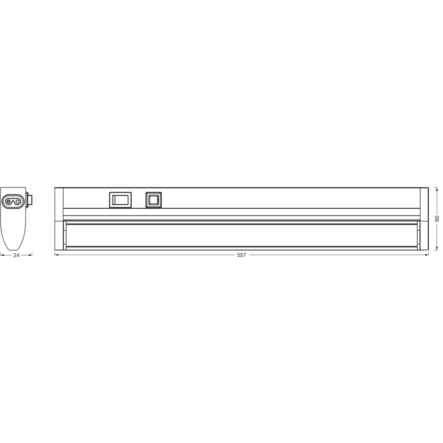 Osram - Himmennettävä LED-kaapin alainen valaisin LINEAR TURN LED/10W/230V 3000/4000/6500K 55 cm valkoinen