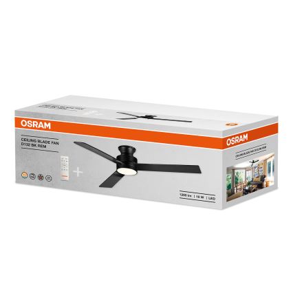 Osram - Himmennettävä LED-kattotuuletin BLADE LED/18W/230V 3000/4000/6000K + kaukosäädin