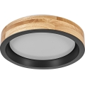 Osram - LED himmennettävä kattovalaisin MARIANO LED/16W/230V Ø 31 cm tammi/musta