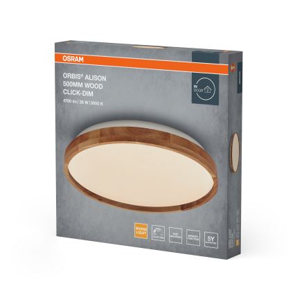 Osram - himmennettävä LED-kattovalaisin ORBIS ALISON LED/36W/230V Ø 50 cm, beige