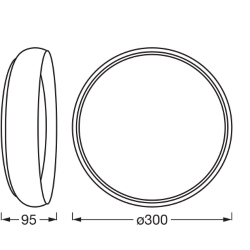 Osram - LED himmennettävä kattovalaisin ORBIS LIVIA LED/16W/230V halkaisija 30 cm antrasiitti/ruskea