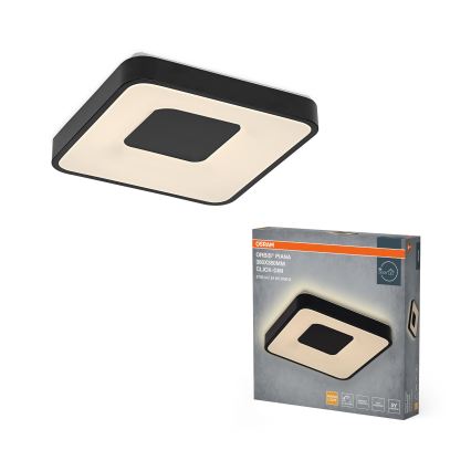 Osram - LED himmennettävä kattovalaisin ORBIS PIANA LED/24W/230V 38x38 cm musta