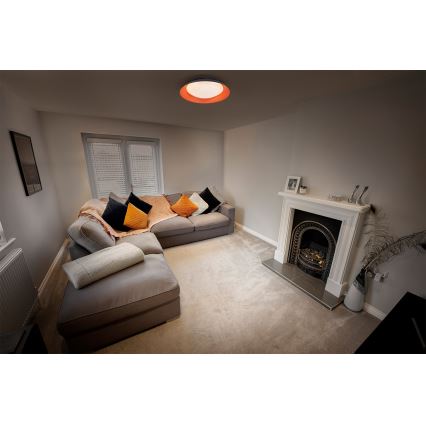 Osram - Himennettävä LED-kattovalaisin ORBIS PLATE LED/35W/230V halkaisija 43 cm oranssi/musta