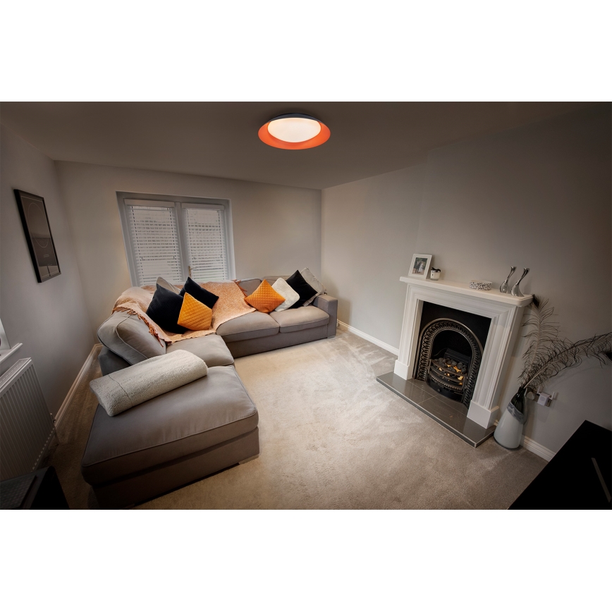 Osram - Himennettävä LED-kattovalaisin ORBIS PLATE LED/35W/230V halkaisija 43 cm oranssi/musta