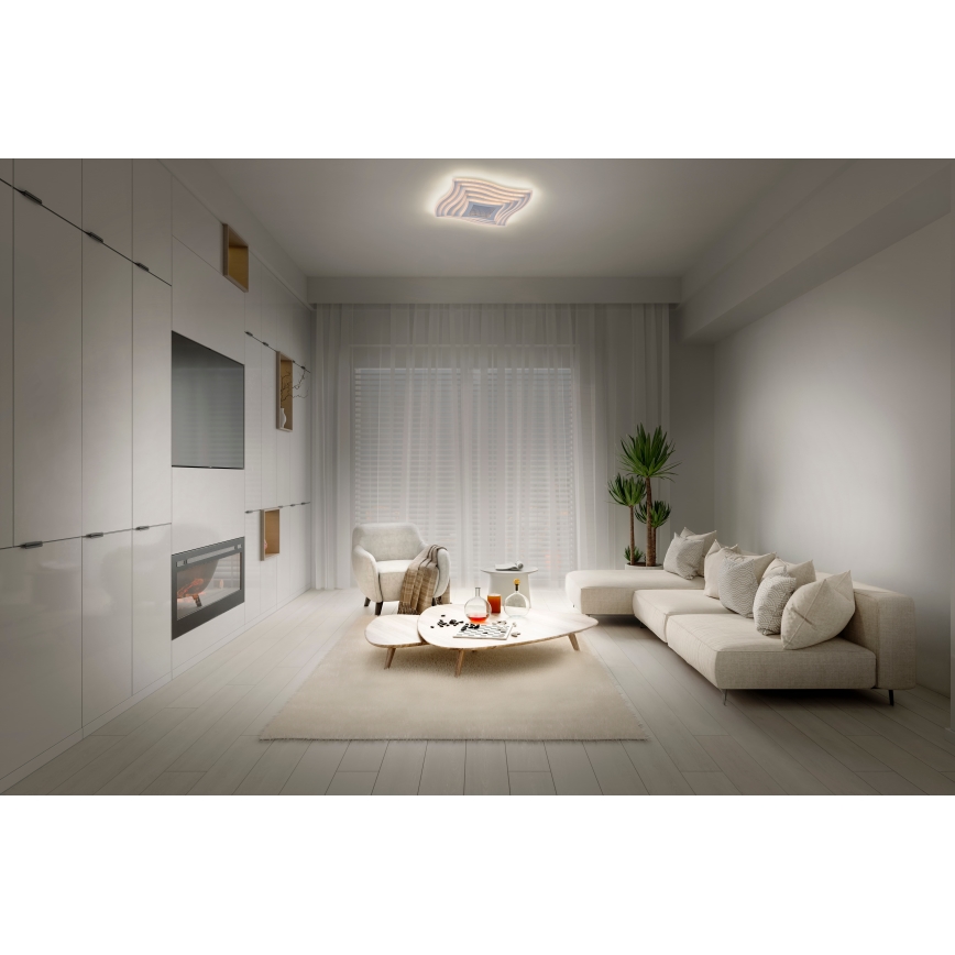 Osram - Himennettävä LED-kattovalaisin ORBIS WAVES LED/30W/230V 2600-6000K 40x40 cm valkoinen + kaukosäädin