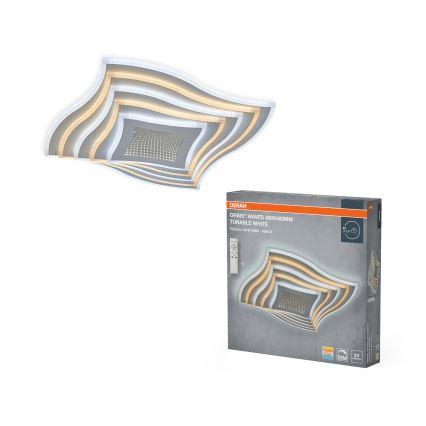 Osram - LED himmennettävä kattovalaisin ORBIS WAVES LED/43W/230V 2600-6000K 48x48 cm valkoinen + kaukosäädin