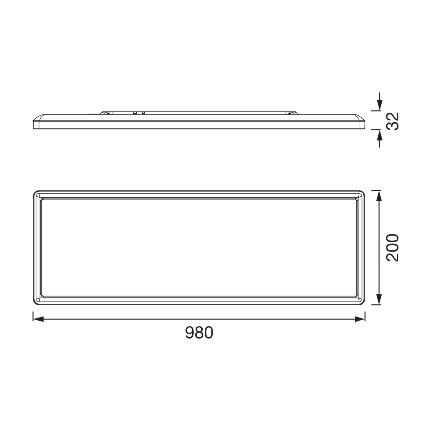 Osram - LED Himmennettävä kylpyhuoneen kattovalaisin PLANON EASYFIX LED/30W/230V 2600-6000K 20x98 cm IP54 musta + kaukosäädin