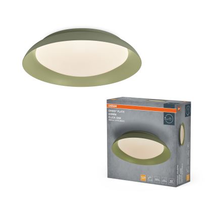 Osram - LED himmennettävä kattovalaisin PLATE LED/35W/230V, Ø 43 cm, vihreä