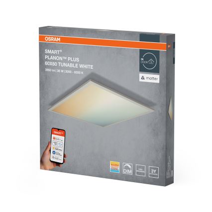 Osram - LED-himmennettävä kattovalaisin SMART+ PLANON LED/36W/230V 60x60 cm 3000-6500K Wi-Fi