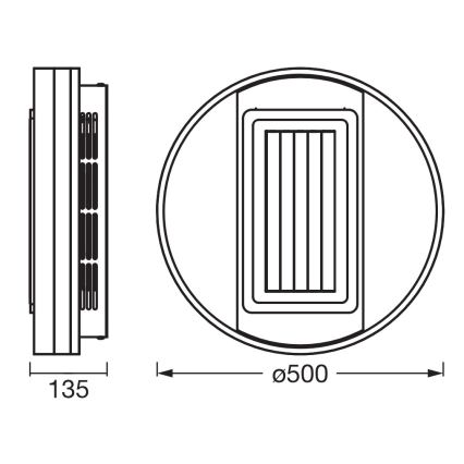 Osram - himmennettävä LED-kattovalaisin tuulettimella LED/55W/230V 3000–6500K valkoinen + kaukosäädin