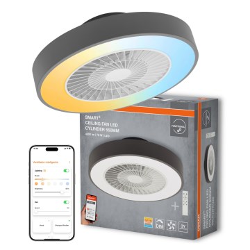Osram - LED himmennettävä kattovalaisin tuulettimella SMART+ LED/78W/230V 3000-6500K Wi-Fi + kaukosäädin