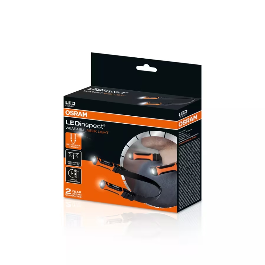 Osram - Himennettävä ja ladattava LED-kaulavalaisin LEDINSPECT LED/1W/3,7V IP54 1000 mAh