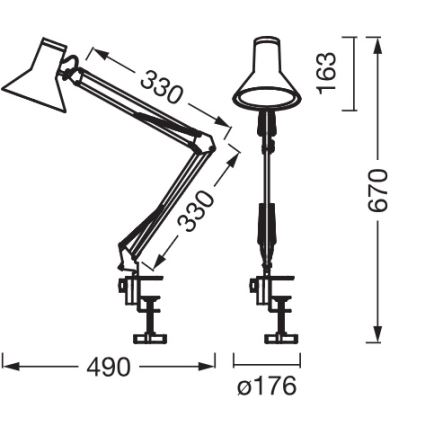 Osram - LED himmennettävä klipsivalaisin OFFICE LINE LED/9W/230V 3000K valkoinen