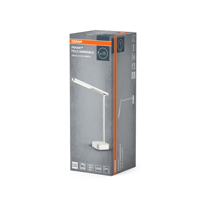 Osram - LED-himmennettävä kosketuspöytävalaisin PANAN LED/5,2W/5V 1200 mAh CRI 90